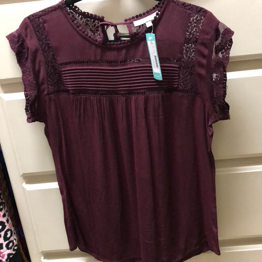 NWT beautiful eggplant top size medium